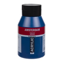 Bouteille 1000 ml - Peinture acrylique Amsterdam Standard Series - Bleu Verdâtre 557 - Haute qualité - Transparente