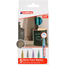 Marqueur Peinture brillante 780 Etui de 5 Assortis métallisés spéc 0,8 mm EDDING