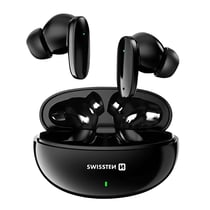 Swissten Écouteurs TWS Bluetooth 5.3 Musique et Appels Boitier 230mAh USB-C Noir