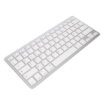 Avizar Clavier Bluetooth AZERTY avec 7 Raccourcis multimédia Autonomie 30j Argent