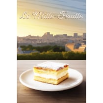 Tableau sur toile illustration mille-feuille 30x45 cm