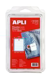 Boîte De 1000 Etiquettes - 30 X 37 Mm - Ligne Bleue - Apli