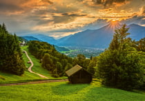 Puzzle 1500 pièces - Coucher de Soleil sur Wamberg - Schmidt Spiele