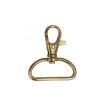 Lot 2 mousquetons sangle couleur or antique 3cm