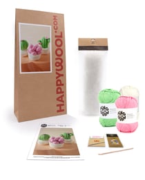 Kit Crochet Déco Cactus Aditi VERT POMME TU