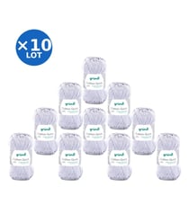 Lot de 10 pelotes COTTON QUICK UNI de Gründl – 500 g de coton mercerisé certifié Oeko-Tex 129 Gris