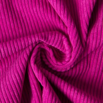 Tissu Velours d'ameublement côtelé Emy uni Framboise