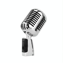 Microphone Vintage Style Haute Sensibilité Pour Scène et Performance Argent 2 YONIS