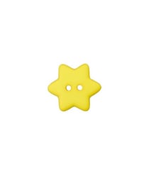 Carte de 4 boutons étoiles Rouge 15mm - Union Knopf Jaune