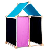 Jeu de construction géant en bois Trigonos Kernel Fabriqué en Espagne - 44 pces bleu