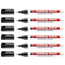 Lot de 6 marqueurs permanents - EDDING - Pointe ultrafine 0,75 mm - Noir
