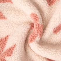 Tissu Fausse fourrure Teddy Sherpa noeuds ballerine sur fond Beige