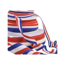 Bobine 25m élastique drapeau francais bleu blanc rouge