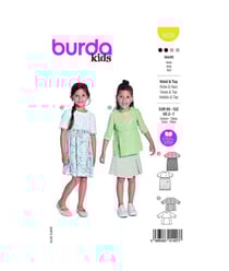 Patron Burda 9226 - Jupe haute pour enfants taille n°FR 2-7 ANS