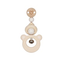 Hochet en bois avec clip Ours