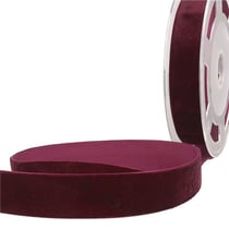 Bobine 10m Velours haute densité bordeaux foncé