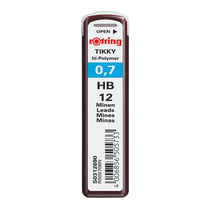 Mine de rechange - ROTRING - Tikky - 0,7 mm - HB - Lot de 10 étuis de 12 mines