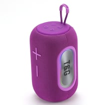 Enceinte Bluetooth Portable Subwoofer 20W LED Lumière Respirante Autonomie Longue Durée Violet YONIS