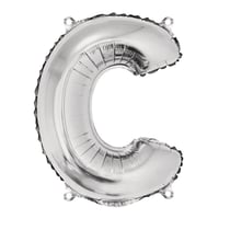 Ballon Lettre C, 40cm, 1pce. , argent