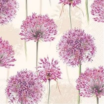 4 serviettes en papier découpage collage 33 cm ALLIUM F 214