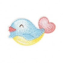 Lot de 3 écussons thermocollants baleine 4x3cm