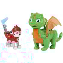 Pat patrouille knights rescu marcus et dragon jade vert et orange - figurine chien - paw patrol - spin master - 20135926