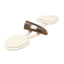 Brandebourg simili cuir 155mm ivoire