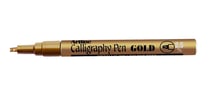 Lot de 12 marqueurs permanents Artline Calligraphy Pen 993 XF pointe biseautée 2,5 mm Or