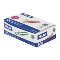 Boîte 100 trombones plastifiés 33 mm