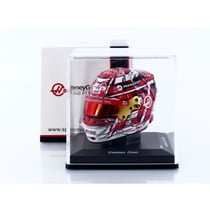 Casque miniature - SPARK - Casque Esteban Ocon Japan GP 2025 5HF203 - Blanc/Rouge - Échelle 1/5