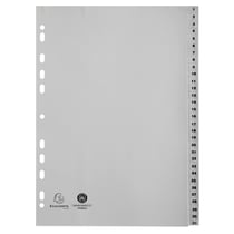 Intercalaires imprimés numériques PP recyclé gris - 31 positions - A4 - Gris - x 20 - Exacompta
