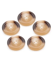 Lot de 5 boutons Corne Brillant