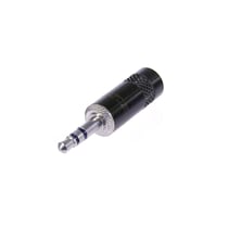 Neutrik Connecteur Stéréo 3.5mm Prise à 3 Pôles 1/4" avec Manche Court en Métal Noir