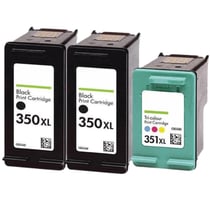 Pack de Cartouches Compatibles HP 350-351 XL Noir & Couleur pour Imprimantes DeskJet, OfficeJet & PhotoSmart HP