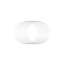 Vaessen Creative Lot d’Anneaux en Métal Ø15cm 3mm Argent 8x