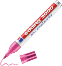 Marqueur permanent pointe ronde 1,5-3 mm - Edding - Rose - 3000