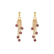 Boucles d'oreilles Elyssa en pierres Grenat