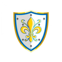 Bouclier mousse fleur de lys papo