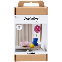 Kit DIY Deco - Vase et bol en papier mâché - 2 pcs