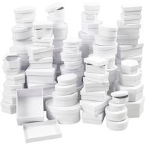 Boîtes , d 5,5-16 cm, Le contenu peut varier , blanc, 168 ass./ 1 Pq.