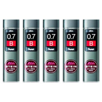 Mine de rechange Pentel - AIN STEIN C277 - 0,7 mm - Dureté B - Lot de 5 étuis de 40 mines