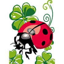 LUC - Kit canevas enfant 25x30 Coccinelle
