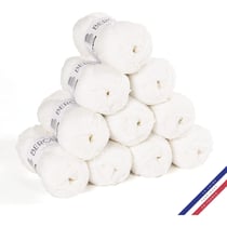 10 pelotes de laine - Blanc - 100% coton bio - 3mm - Tricot et crochet - Bergère de France