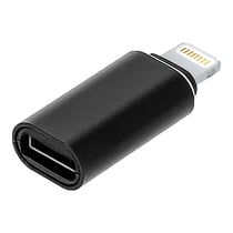 Adaptateur iPhone Lightning vers USB-C femelle Charge et Synchro - Noir