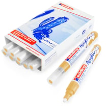Lot de 10 marqueurs peinture acrylique pointe moyenne 2-3 mm - EDDING - Jaune pastel