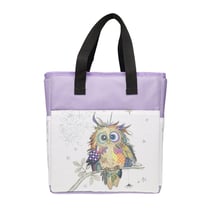 Sac isotherme chouette violet 26 x 14,5 x 28,5 cm