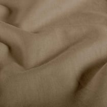 Tissu Lin Coton lavé uni Camel