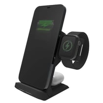 stm goods Stand de Charge Sans fil Qi ChargeTree Go Pliable et Portable Noir