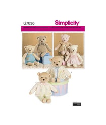 Patron Simplicity 8155 Ours taille n°POUPEE