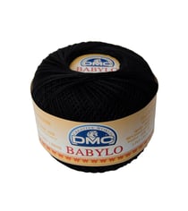 Fil à crocheter Babylo Gross. 20 - Col. 310 - Noir